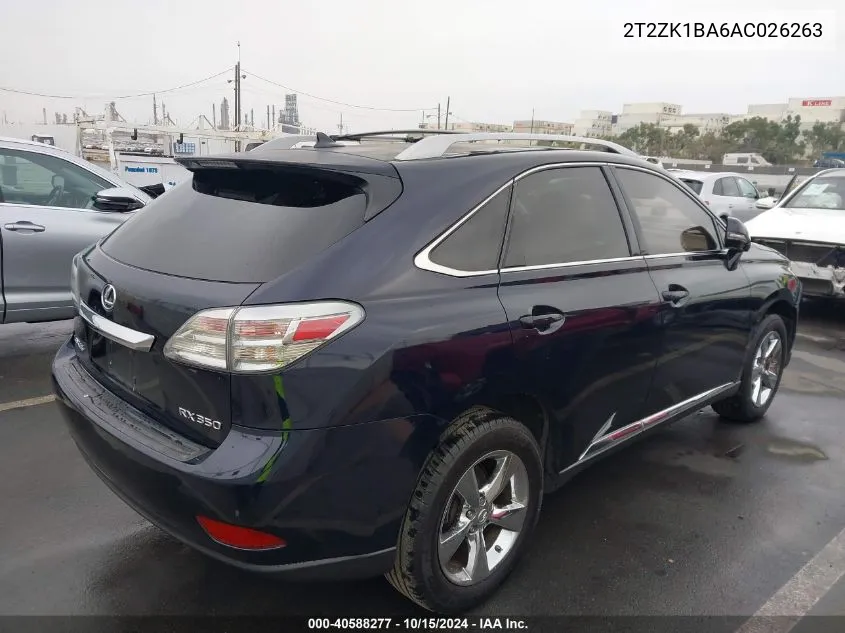 2010 Lexus Rx 350 VIN: 2T2ZK1BA6AC026263 Lot: 40588277