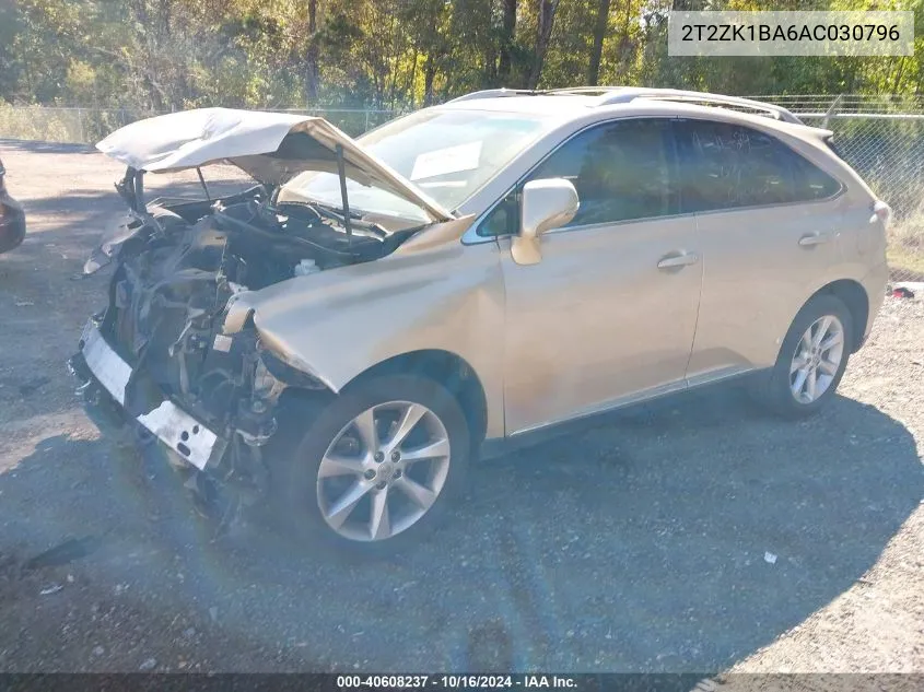 2010 Lexus Rx 350 VIN: 2T2ZK1BA6AC030796 Lot: 40608237