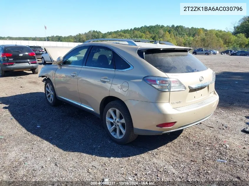 2010 Lexus Rx 350 VIN: 2T2ZK1BA6AC030796 Lot: 40608237