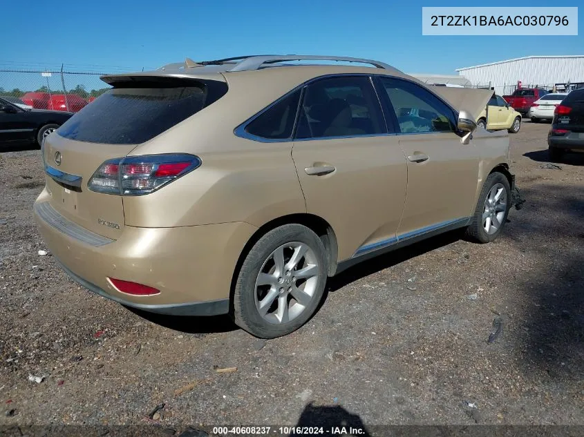 2010 Lexus Rx 350 VIN: 2T2ZK1BA6AC030796 Lot: 40608237