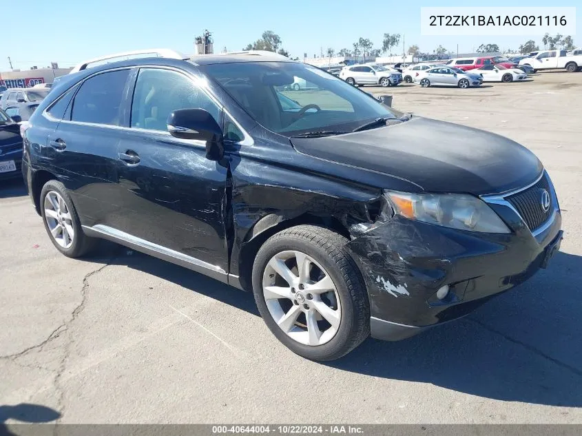 2010 Lexus Rx 350 VIN: 2T2ZK1BA1AC021116 Lot: 40644004