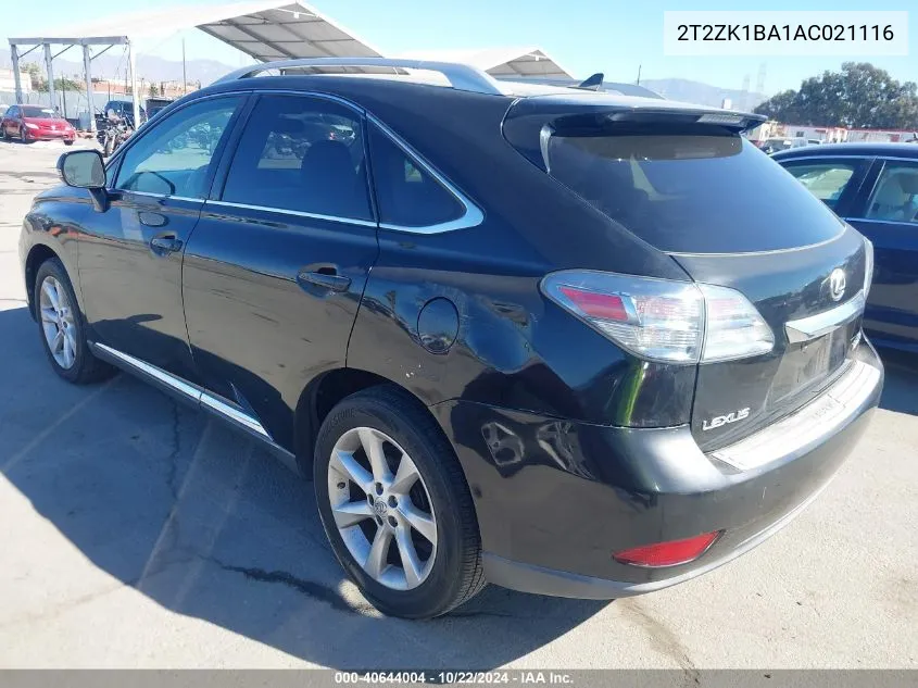 2010 Lexus Rx 350 VIN: 2T2ZK1BA1AC021116 Lot: 40644004