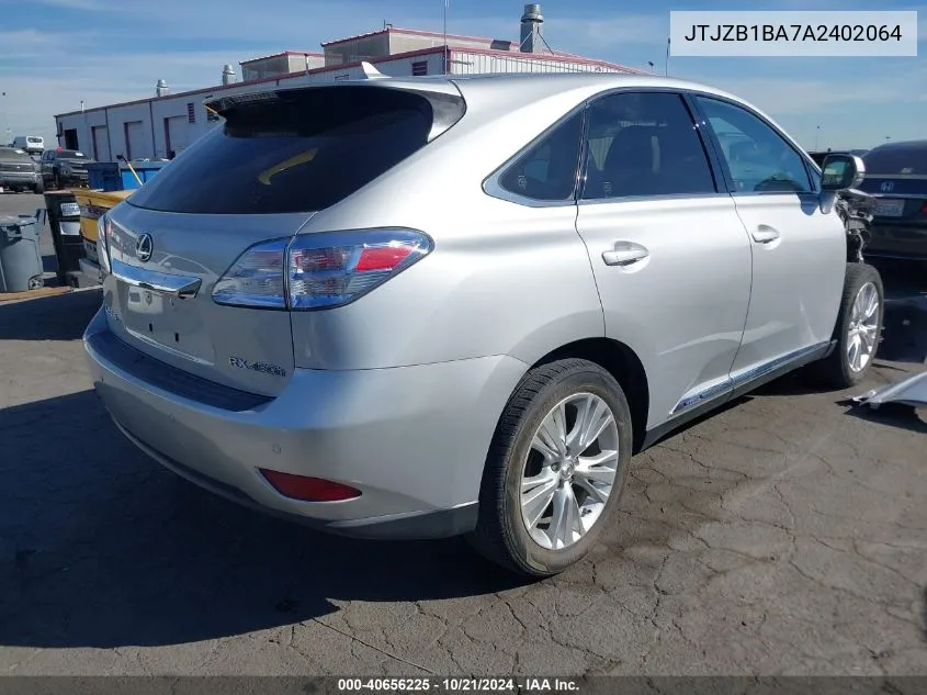 2010 Lexus Rx 450H VIN: JTJZB1BA7A2402064 Lot: 40656225