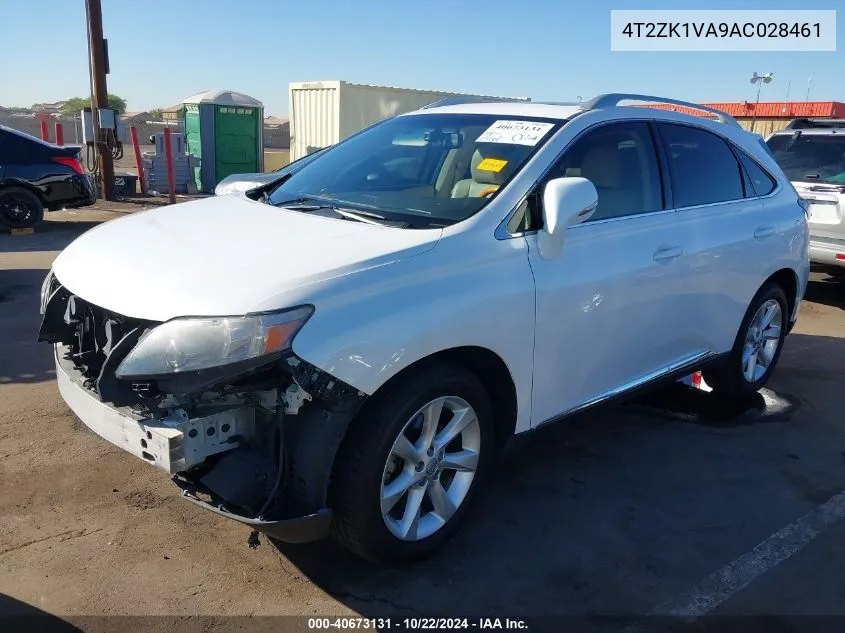 2010 Lexus Rx 350 VIN: 4T2ZK1VA9AC028461 Lot: 40673131