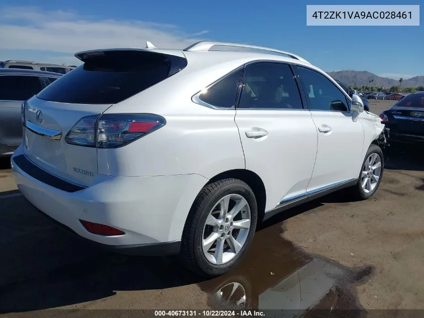 2010 Lexus Rx 350 VIN: 4T2ZK1VA9AC028461 Lot: 40673131