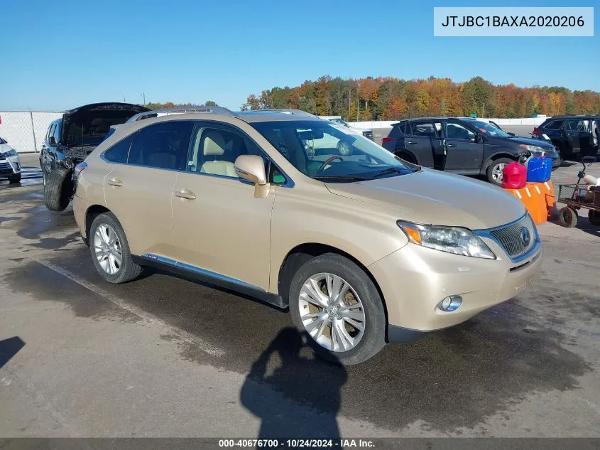 2010 Lexus Rx 450H VIN: JTJBC1BAXA2020206 Lot: 40676700