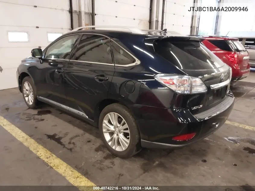 2010 Lexus Rx 450H VIN: JTJBC1BA6A2009946 Lot: 40742216