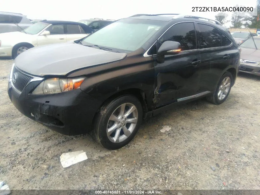 2010 Lexus Rx 350 VIN: 2T2ZK1BA5AC040090 Lot: 40745851