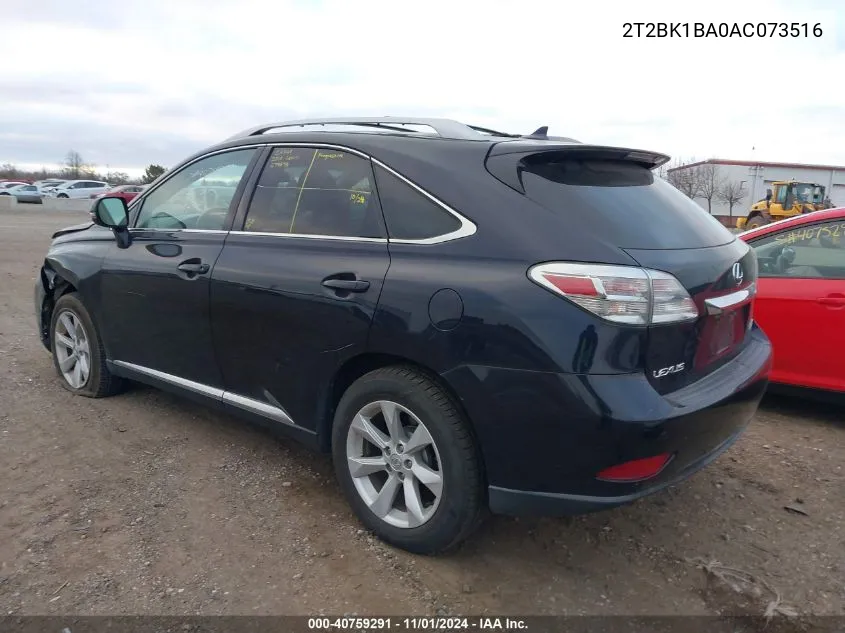 2010 Lexus Rx 350 VIN: 2T2BK1BA0AC073516 Lot: 40759291