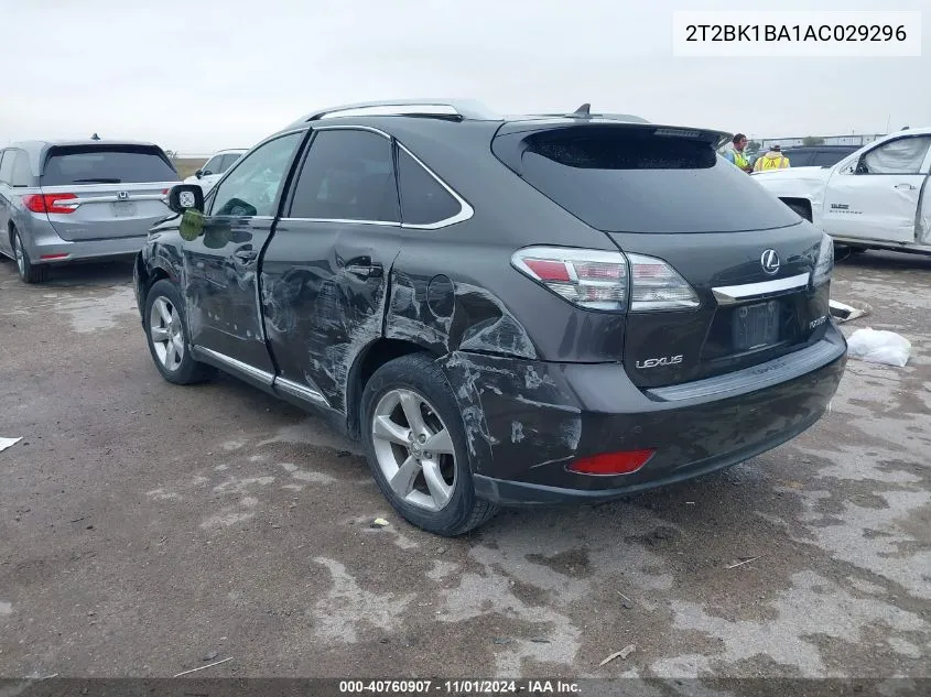 2010 Lexus Rx 350 VIN: 2T2BK1BA1AC029296 Lot: 40760907