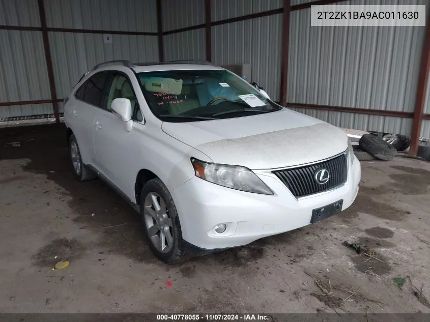 2010 Lexus Rx 350 VIN: 2T2ZK1BA9AC011630 Lot: 40778055