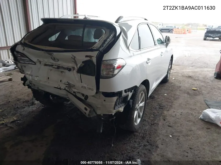 2010 Lexus Rx 350 VIN: 2T2ZK1BA9AC011630 Lot: 40778055