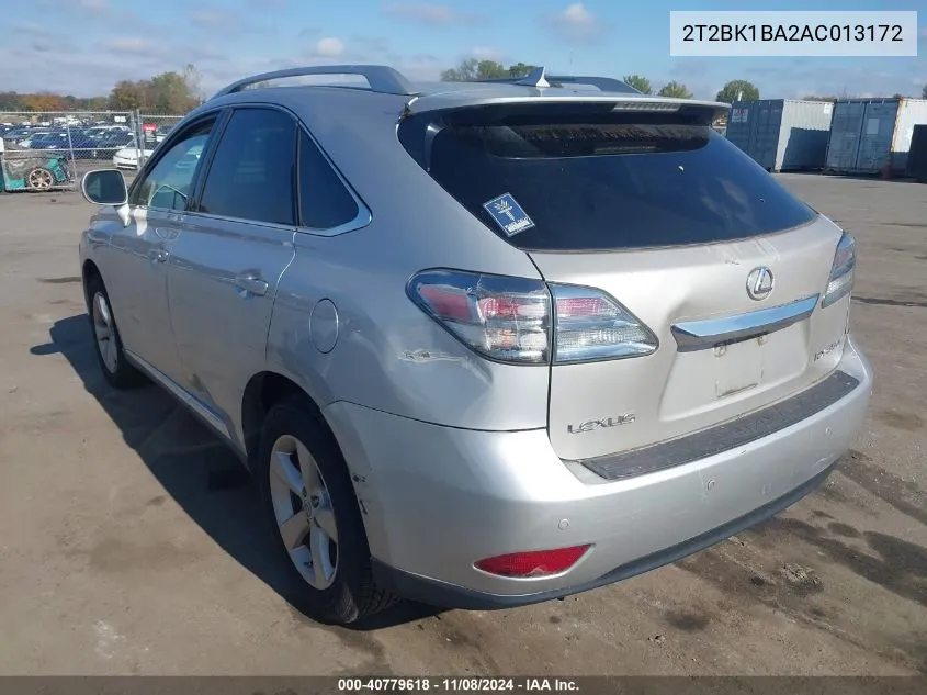 2010 Lexus Rx 350 VIN: 2T2BK1BA2AC013172 Lot: 40779618