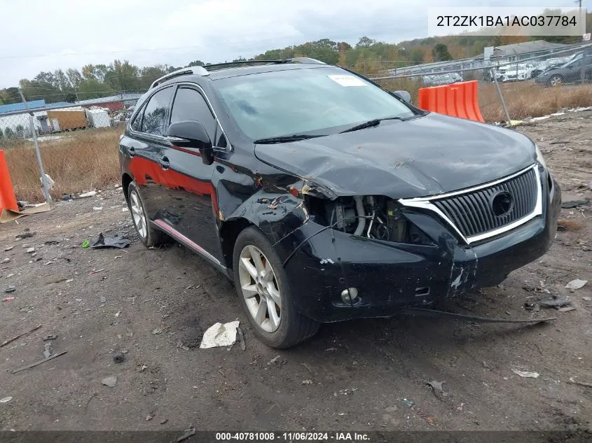 2010 Lexus Rx 350 VIN: 2T2ZK1BA1AC037784 Lot: 40781008