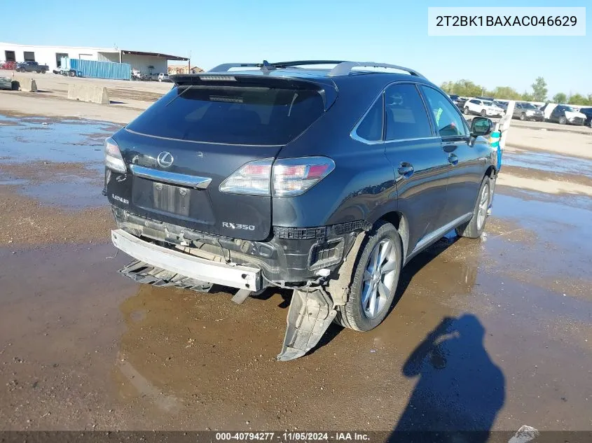 2010 Lexus Rx 350 VIN: 2T2BK1BAXAC046629 Lot: 40794277