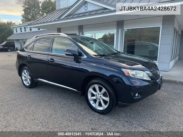 2010 Lexus Rx 350 VIN: JTJBK1BA4A2428672 Lot: 40815945