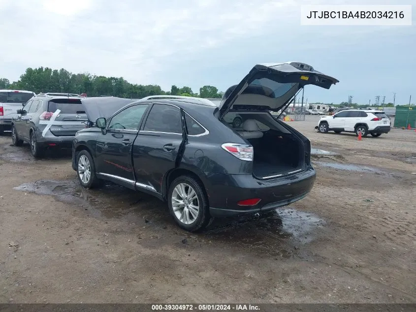 JTJBC1BA4B2034216 2011 Lexus Rx 450H