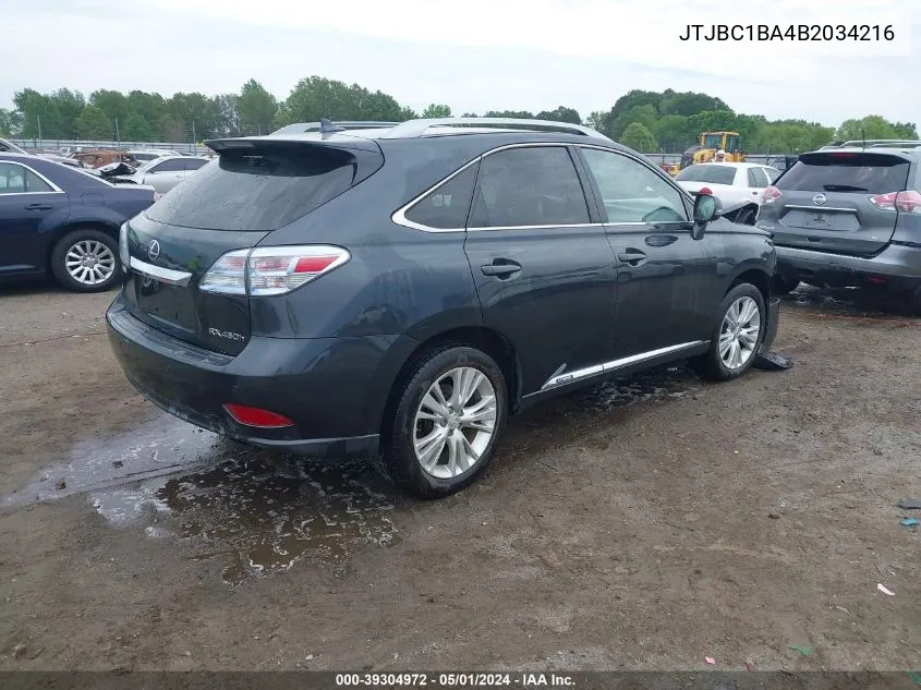 JTJBC1BA4B2034216 2011 Lexus Rx 450H