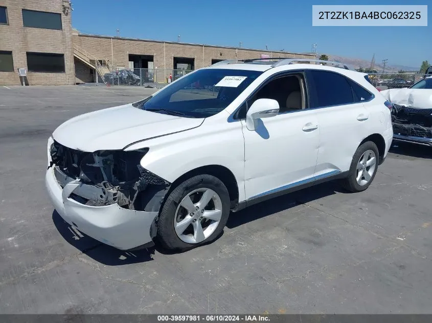 2T2ZK1BA4BC062325 2011 Lexus Rx 350