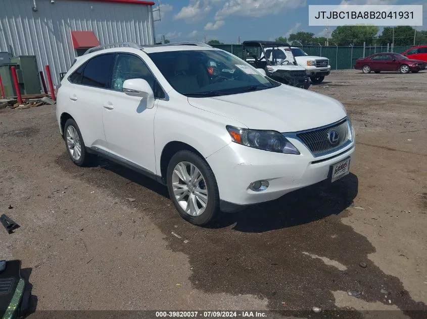 JTJBC1BA8B2041931 2011 Lexus Rx 450H