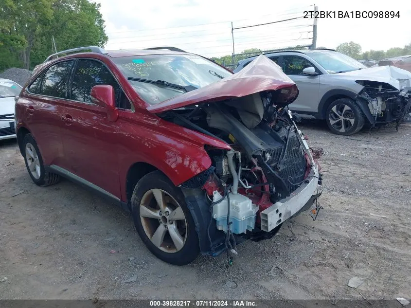 2T2BK1BA1BC098894 2011 Lexus Rx 350