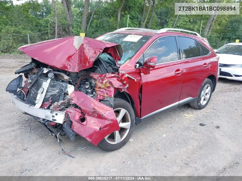 2T2BK1BA1BC098894 2011 Lexus Rx 350