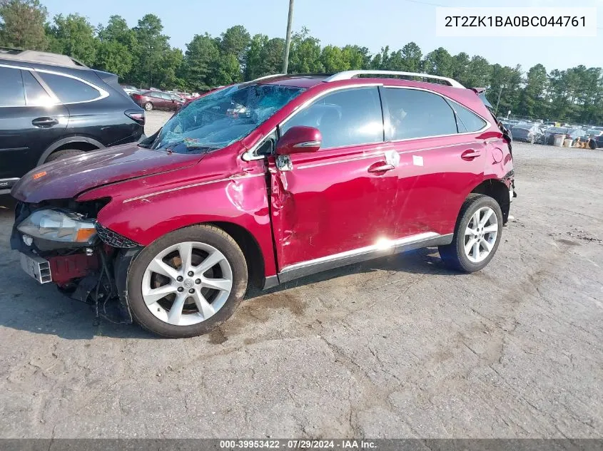 2T2ZK1BA0BC044761 2011 Lexus Rx 350