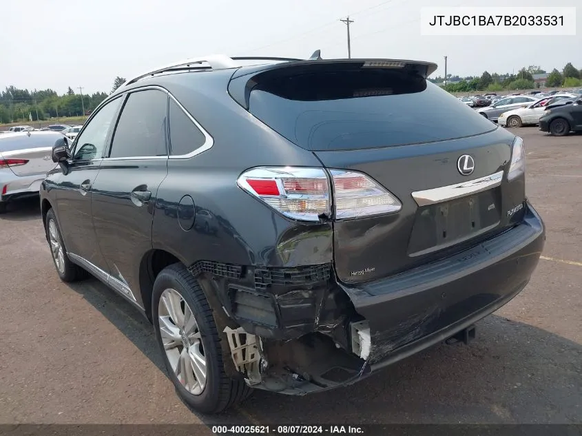 2011 Lexus Rx 450H VIN: JTJBC1BA7B2033531 Lot: 40025621