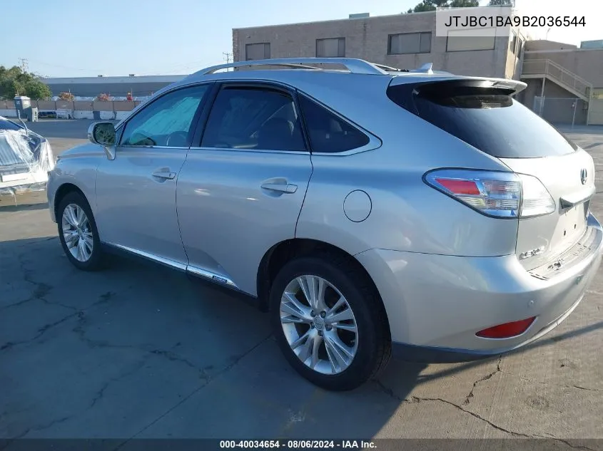 2011 Lexus Rx 450H VIN: JTJBC1BA9B2036544 Lot: 40034654