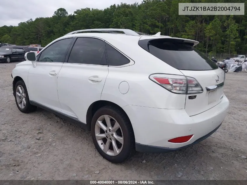 JTJZK1BA2B2004794 2011 Lexus Rx 350