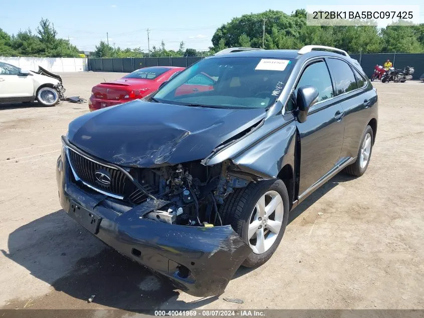 2011 Lexus Rx 350 VIN: 2T2BK1BA5BC097425 Lot: 40041969