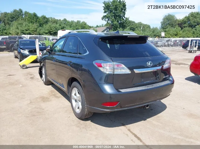 2011 Lexus Rx 350 VIN: 2T2BK1BA5BC097425 Lot: 40041969