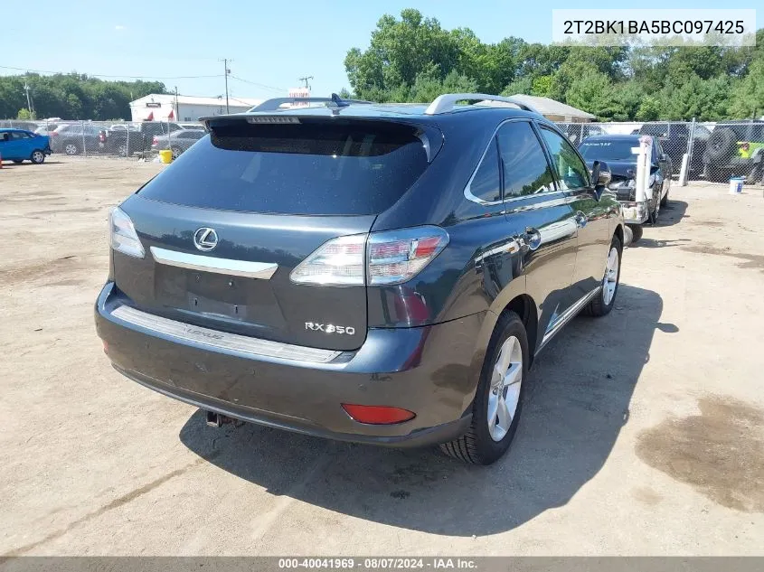 2011 Lexus Rx 350 VIN: 2T2BK1BA5BC097425 Lot: 40041969