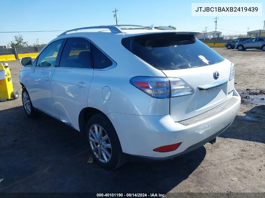 JTJBC1BAXB2419439 2011 Lexus Rx 450H