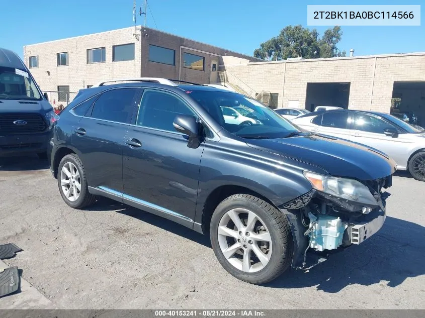 2T2BK1BA0BC114566 2011 Lexus Rx 350