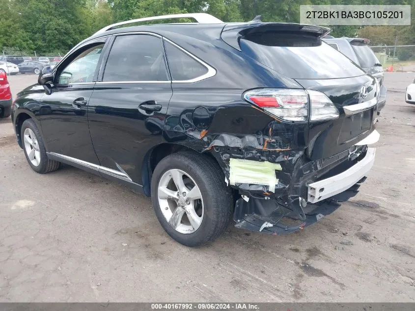 2011 Lexus Rx 350 VIN: 2T2BK1BA3BC105201 Lot: 40167992