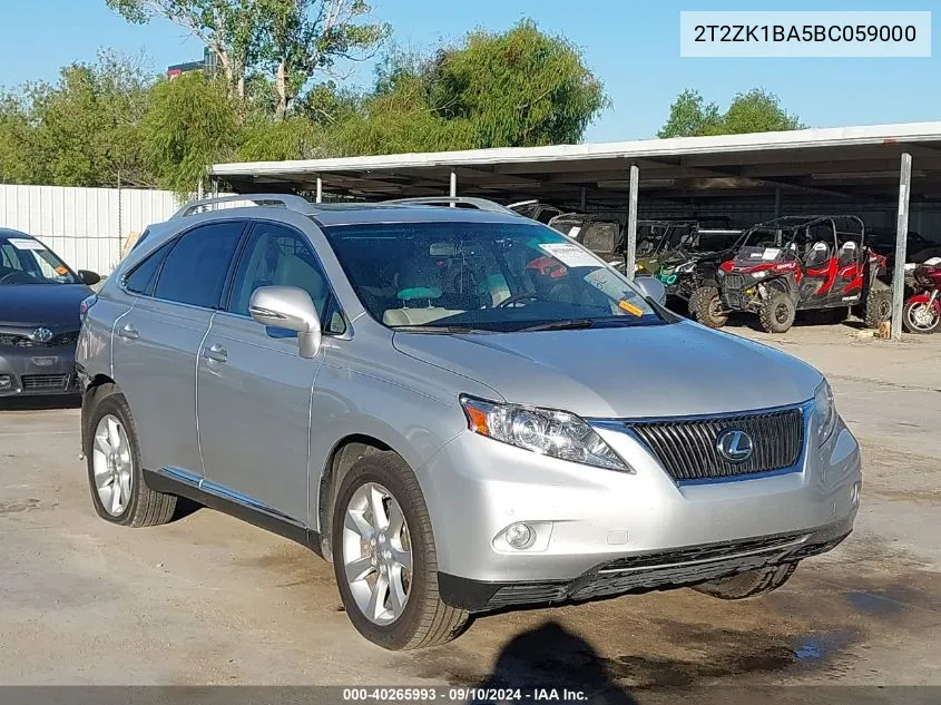 2011 Lexus Rx 350 VIN: 2T2ZK1BA5BC059000 Lot: 40265993