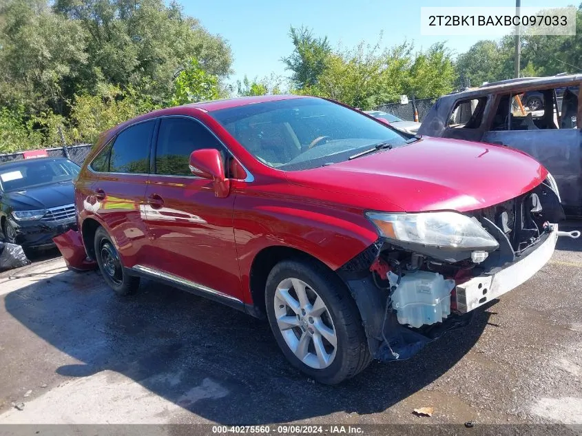 2T2BK1BAXBC097033 2011 Lexus Rx 350