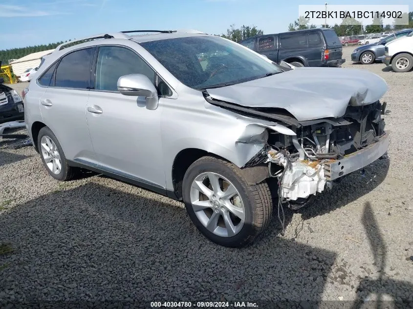 2011 Lexus Rx 350 VIN: 2T2BK1BA1BC114902 Lot: 40304780