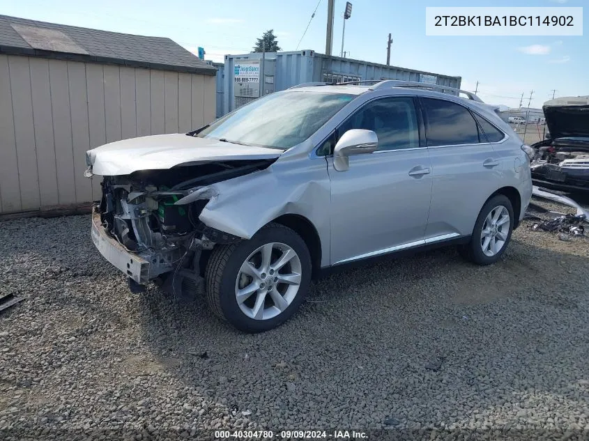 2011 Lexus Rx 350 VIN: 2T2BK1BA1BC114902 Lot: 40304780