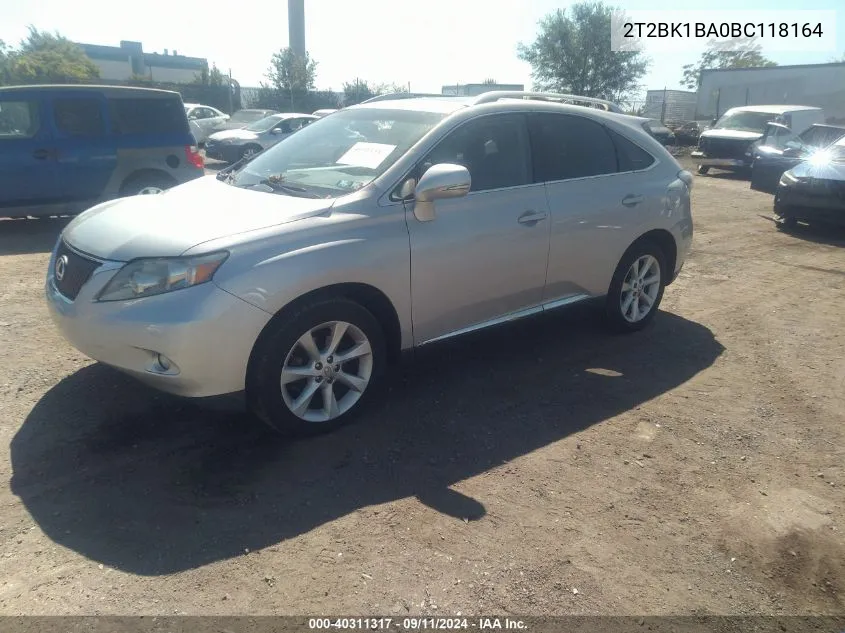 2011 Lexus Rx 350 VIN: 2T2BK1BA0BC118164 Lot: 40311317