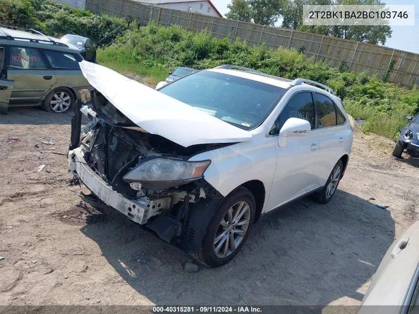 2T2BK1BA2BC103746 2011 Lexus Rx 350