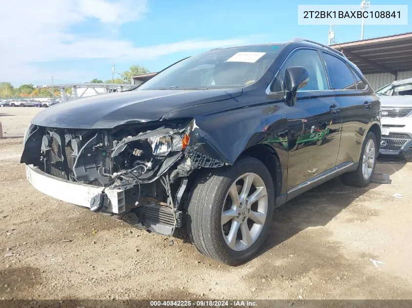 2T2BK1BAXBC108841 2011 Lexus Rx 350