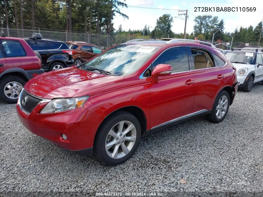 2T2BK1BA8BC110569 2011 Lexus Rx 350