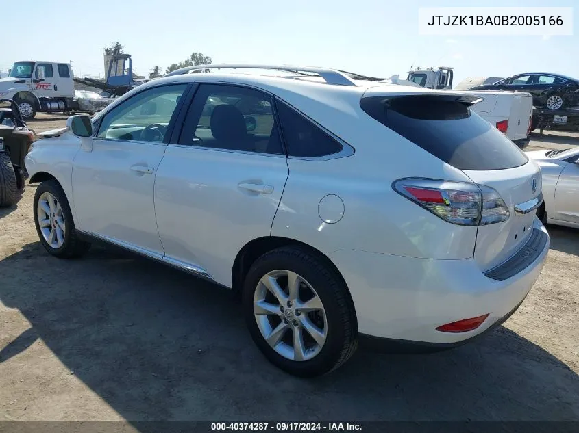 JTJZK1BA0B2005166 2011 Lexus Rx 350