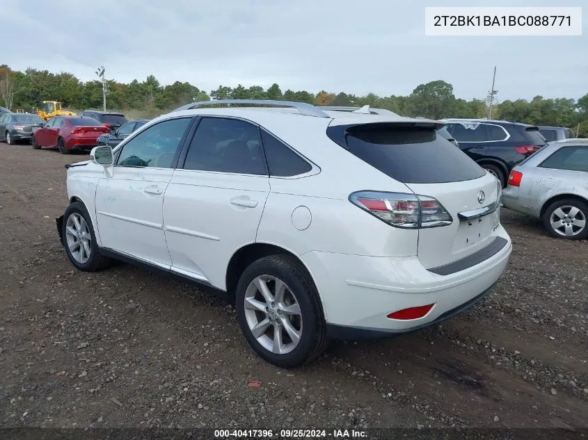 2011 Lexus Rx 350 VIN: 2T2BK1BA1BC088771 Lot: 40417396