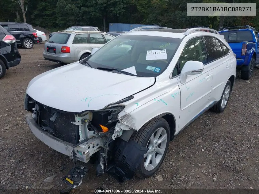 2011 Lexus Rx 350 VIN: 2T2BK1BA1BC088771 Lot: 40417396