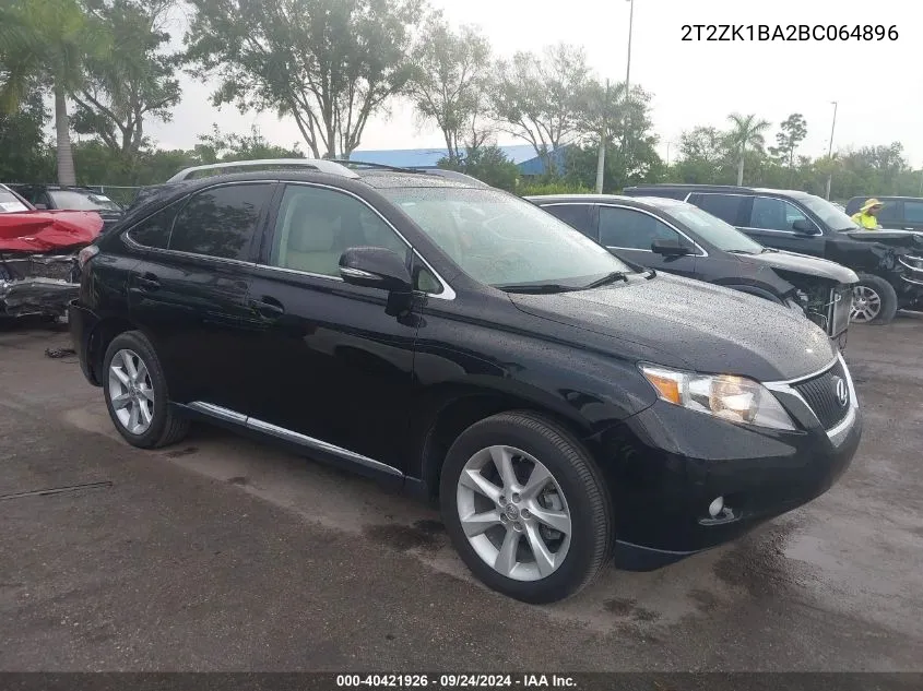 2011 Lexus Rx 350 VIN: 2T2ZK1BA2BC064896 Lot: 40421926