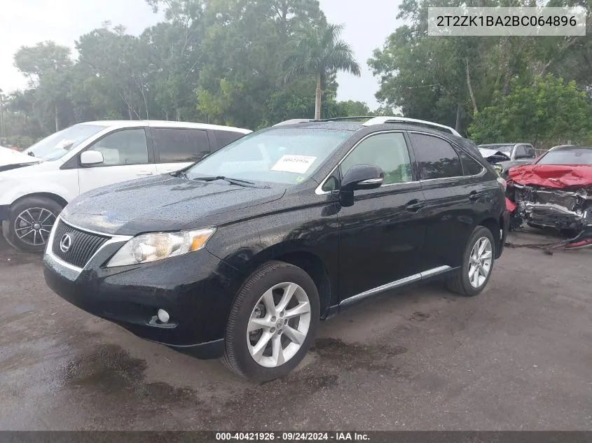 2011 Lexus Rx 350 VIN: 2T2ZK1BA2BC064896 Lot: 40421926