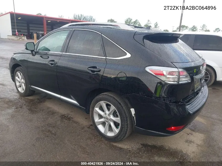 2011 Lexus Rx 350 VIN: 2T2ZK1BA2BC064896 Lot: 40421926